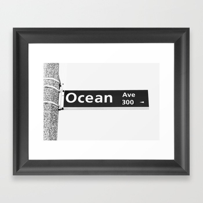 Ocean Avenue, Santa Monica California Framed Art Print