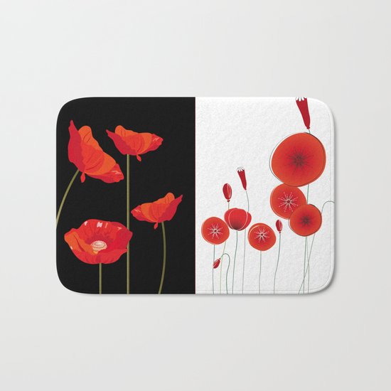 Graceful poppies Bath Mat