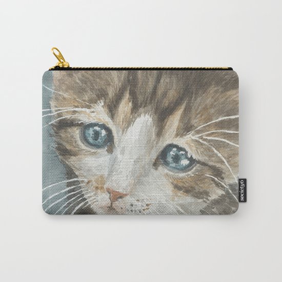 Kitten, watercolor potrait Carry-All Pouch