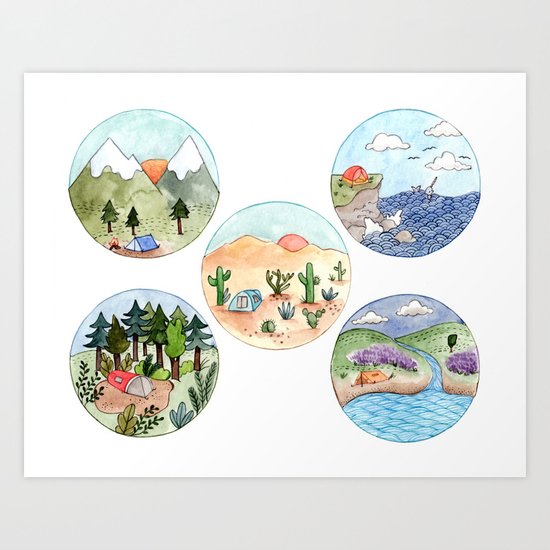 Campsite Selection Art Print