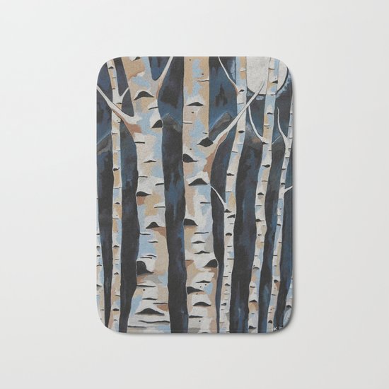 Moonlight And The Birch Bath Mat