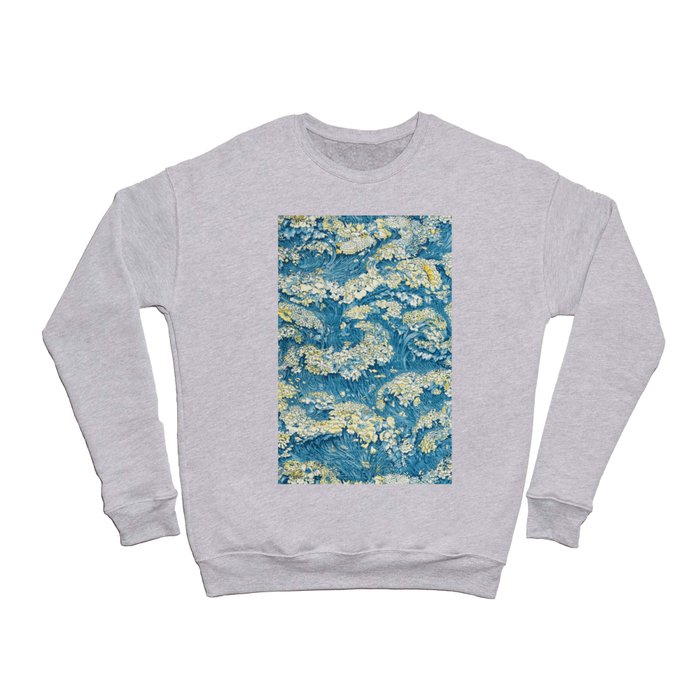 Floral Sea Design - Vintage Textile Print by Arthur Silver, 1894 Crewneck Sweatshirt
