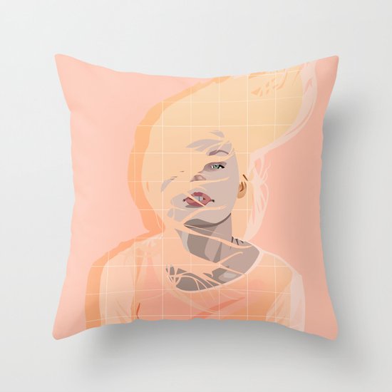 Peach Throw Pillow