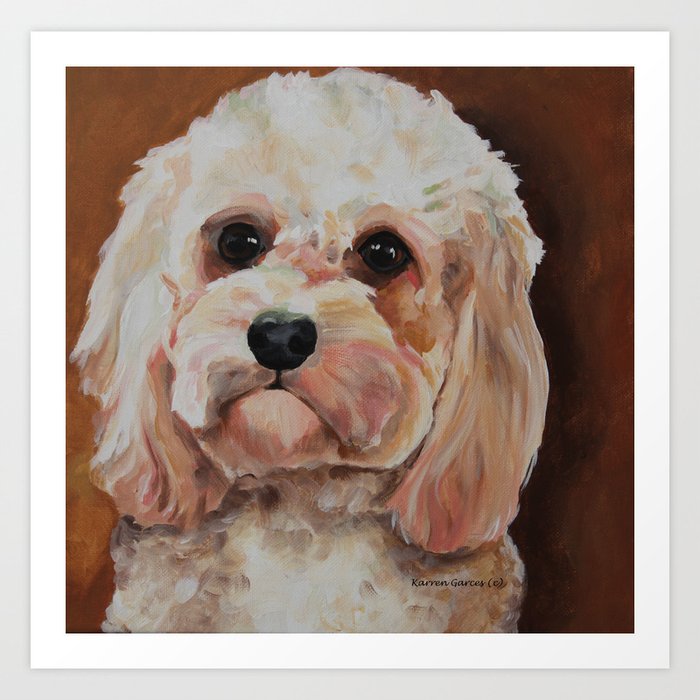 Emme The Cavapoo Art Print by 