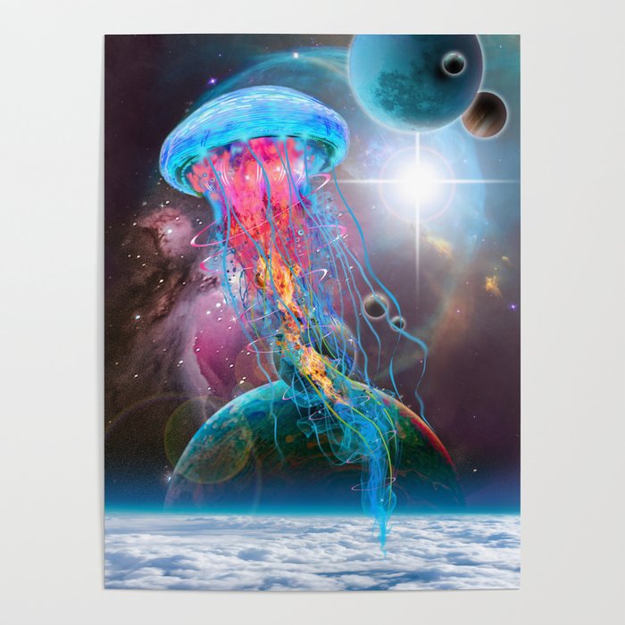 Super Space Jellyfish Poster