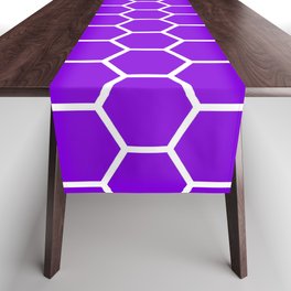 Honeycomb (White & Violet Pattern) Table Runner