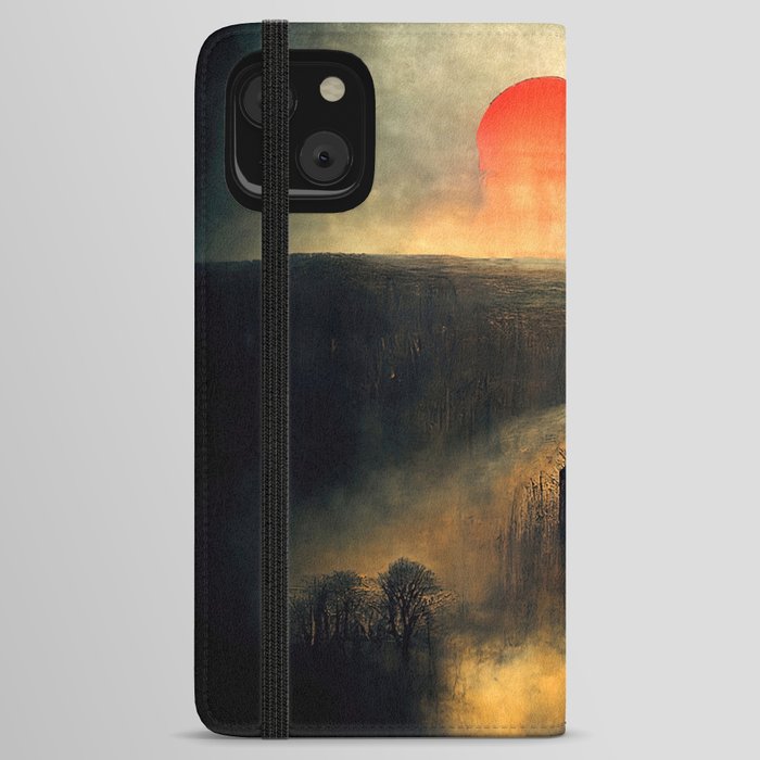 Sunset on a strange alien world iPhone Wallet Case