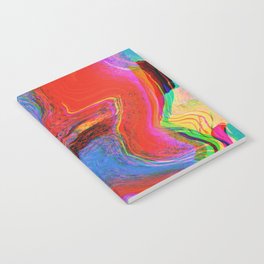 Abstract Glitch Wave Pop Halftone Art by Emmanuel Signorino Notebook