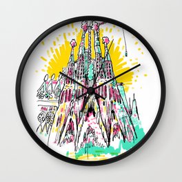 Sagrada Familia in Spain Wall Clock