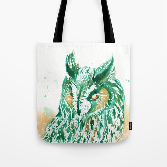 green owl Tote Bag