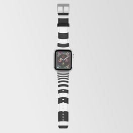 Black And White Stripes Op-Art Optical Illusion Retro Graphic Apple Watch Band