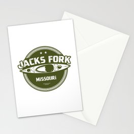 Jacks Fork River Missouri Kayaking Stationery Card