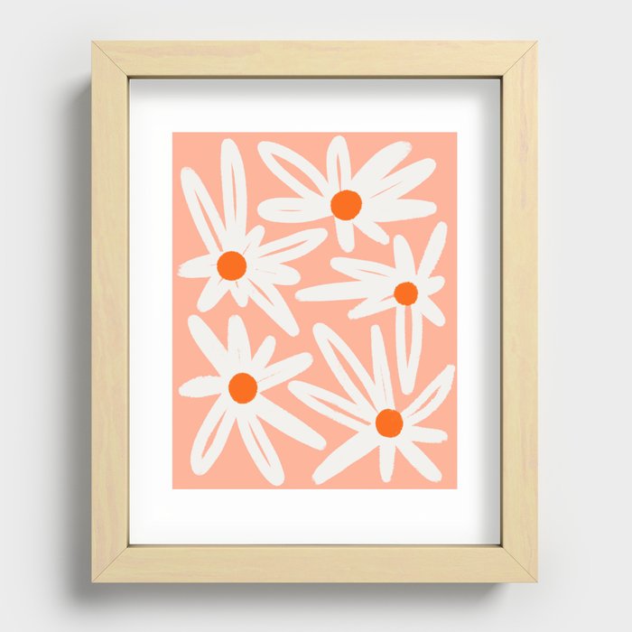 Happy Daisies Recessed Framed Print