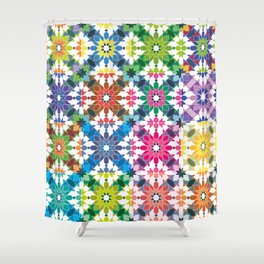 seamless pattern , colorful mosaic design, multi morocco style  Shower Curtain