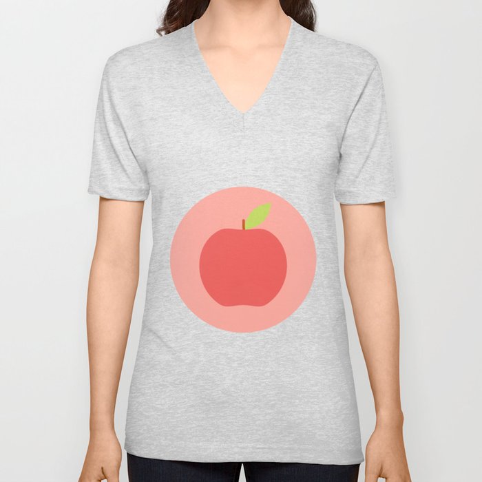 #65 Apple V Neck T Shirt