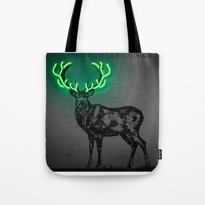 Neon LED - Deer Tote Bag