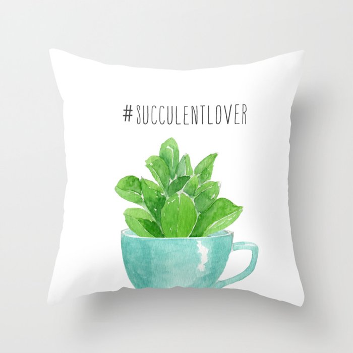 succulent lover Throw Pillow