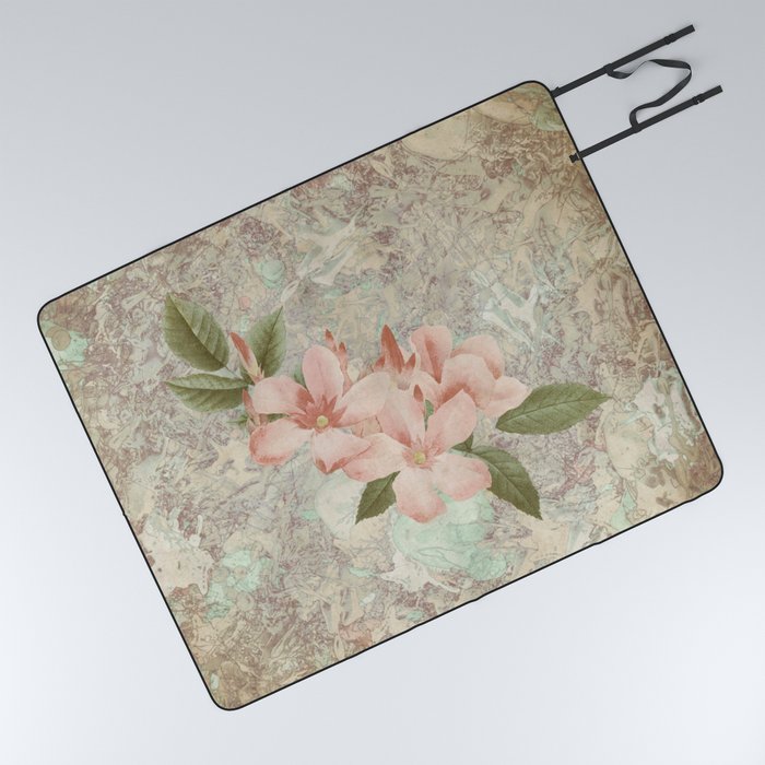 Vintage floral 1219 Picnic Blanket by MehrFarbeimLeben Society6