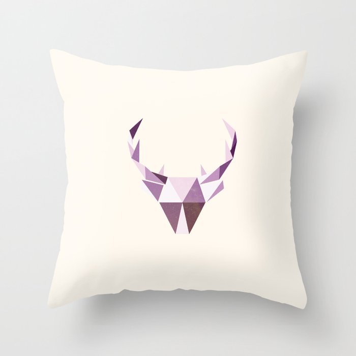 Polydeer in Space Throw Pillow