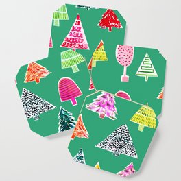 Christmas Trees (Green) Coaster