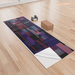 Purple Circuit Board Yoga Towel