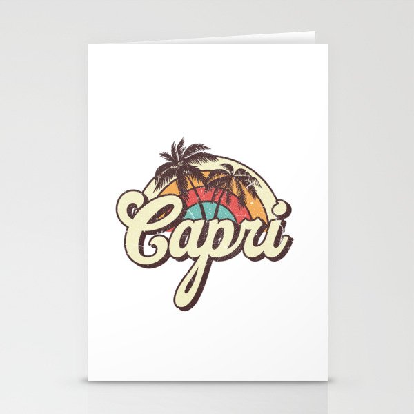 Capri honeymoon trip Stationery Cards