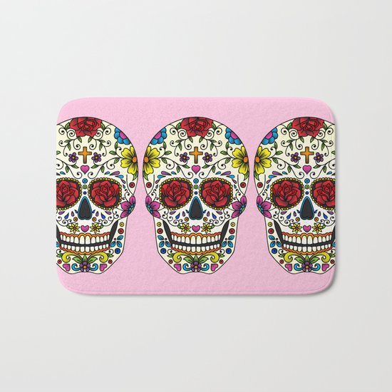 Sugar Skull Bath Mat