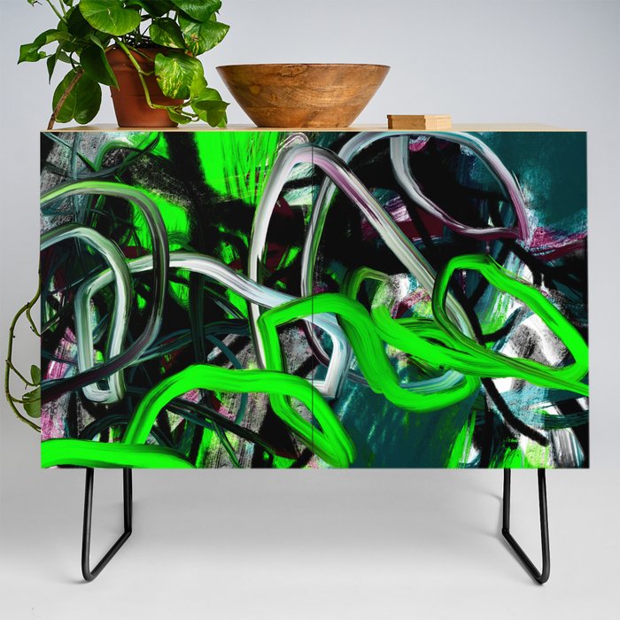 Abstract Painting 102. Contemporary Art.  Credenza