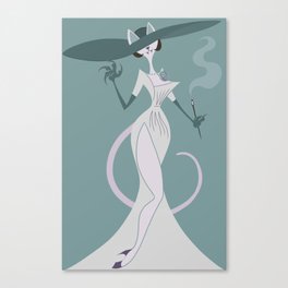 Vampire Witchy Kitty Canvas Print