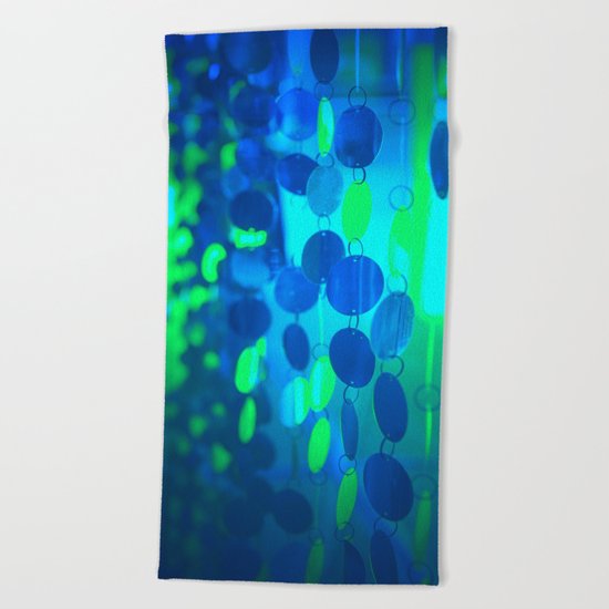 UNDERWATER GLAM CIRCLES #Blue #2 Beach Towel
