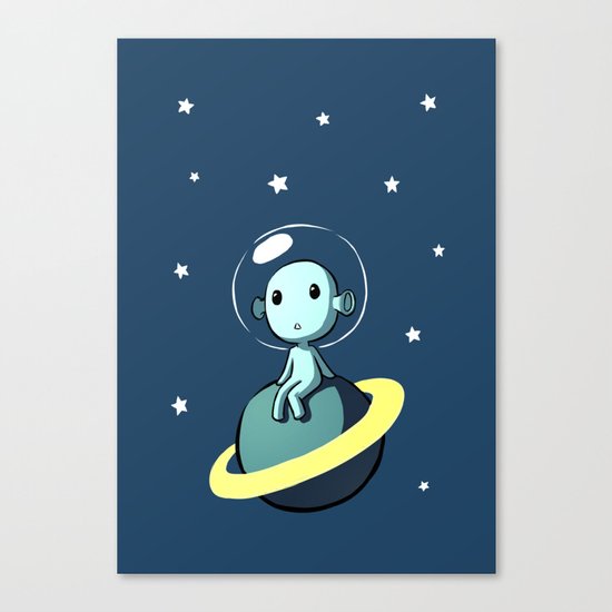 Space Alien Canvas Print
