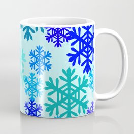 blue snowflakes pattern christmas background Coffee Mug
