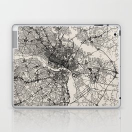 Richmond, USA - Black and White City Map Laptop Skin