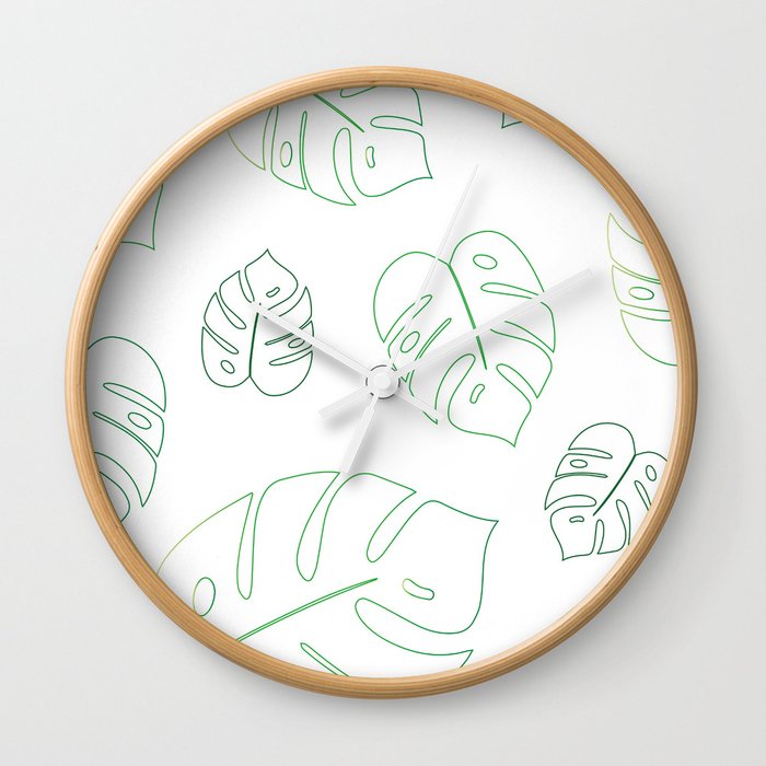 Monstera Leaf Wall Clock