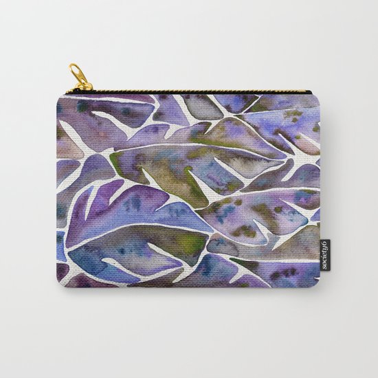 Split Leaf Philodendron – Purple Carry-All Pouch
