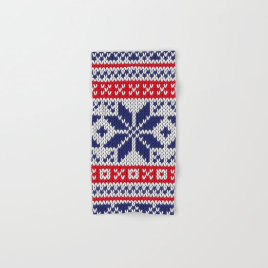 Winter knitted pattern 7 Hand & Bath Towel