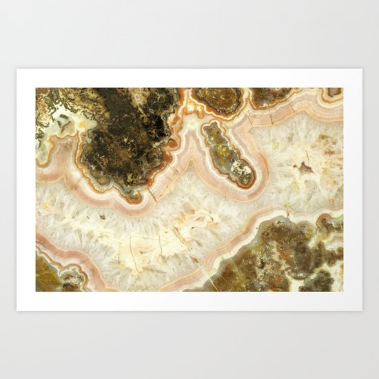 Pink Agate Art Print