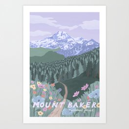 Mount Baker National Forest, Washington State, National Park Art Print