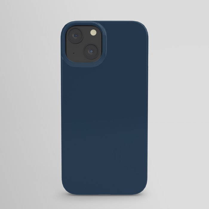 Dark Blue Solid Color Noir 24-16 - Single Shade Hue iPhone Case