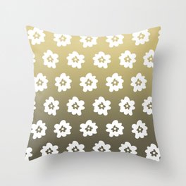 Gradient and whimsical line drawing blossom pattern 8 Throw Pillow