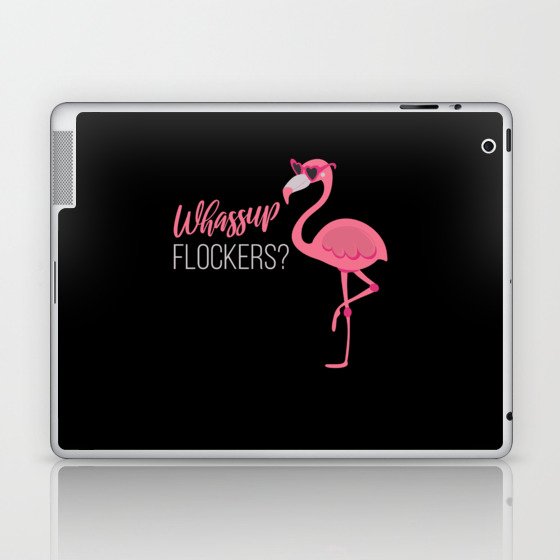 Wassup Flockers Flamingo Bird Laptop & iPad Skin