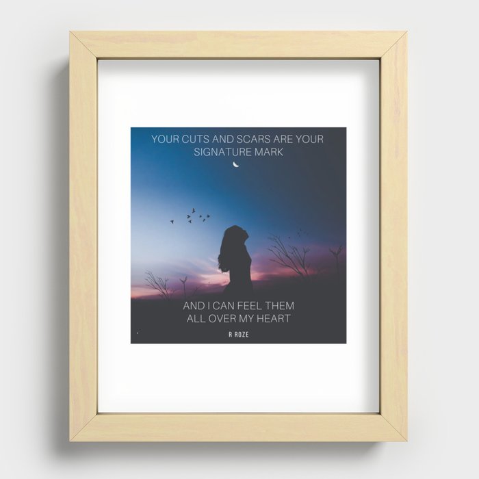 Love & Scars Recessed Framed Print