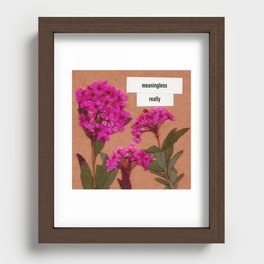 meaningless really Recessed Framed Print