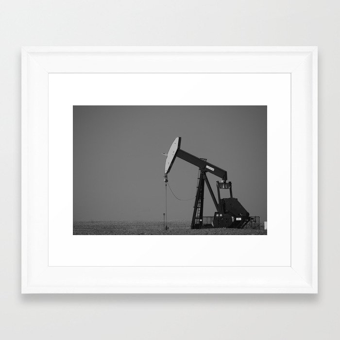 Oil Well Pumper Framed Art Print