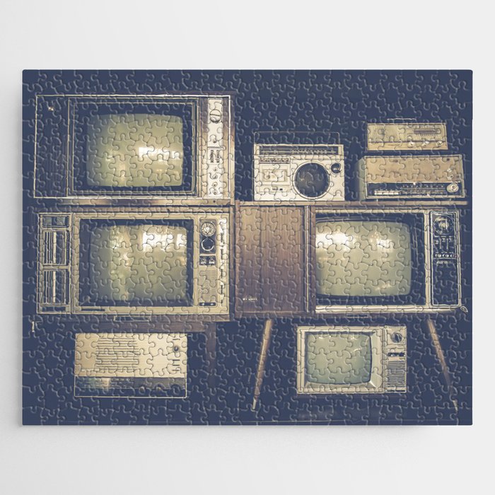 Many vintage television and radio Jigsaw Puzzle