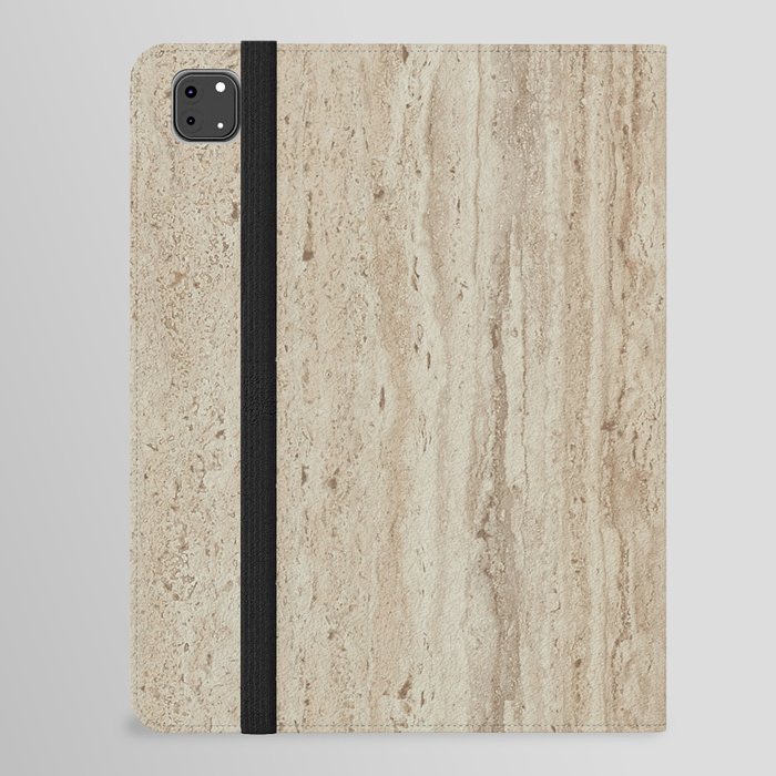 Beige Travertine Stone Texture iPad Folio Case