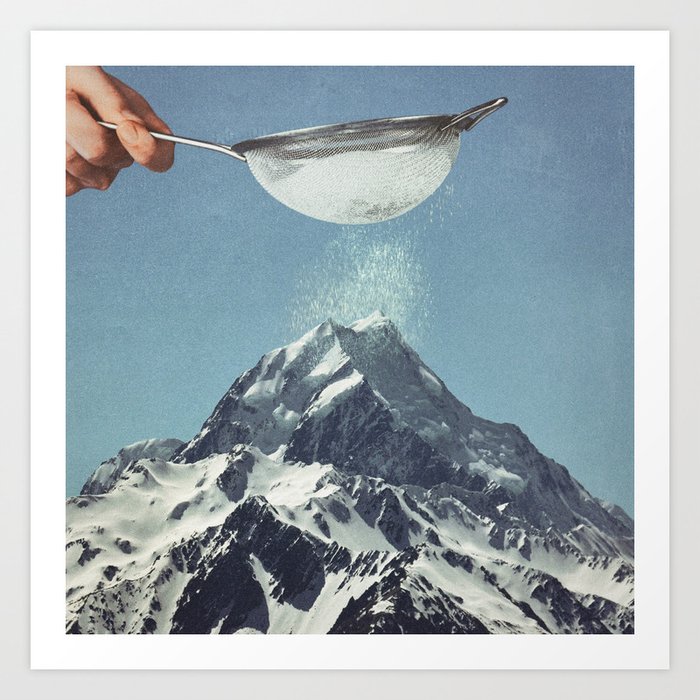 Sifted Summit II - Snow Sugar on Mountain Peak Art Print