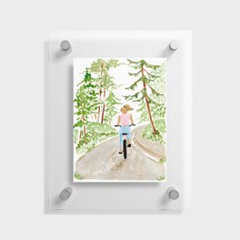 Biking in BC Floating Acrylic Print