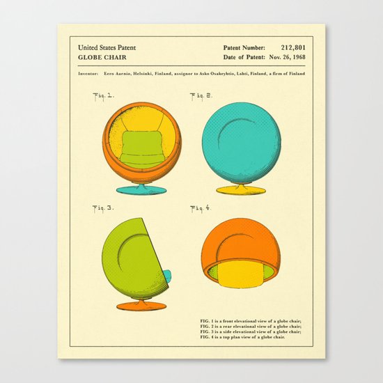 GLOBE CHAIR (1968) Canvas Print