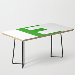 Letter E (Green & White) Coffee Table